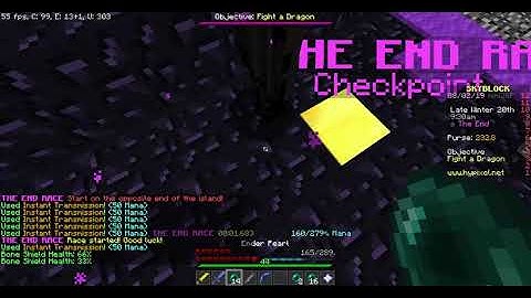 [FIXED] Minecraft Hypixel Skyblock - End Island Race in 6.164 seconds (with pearls)