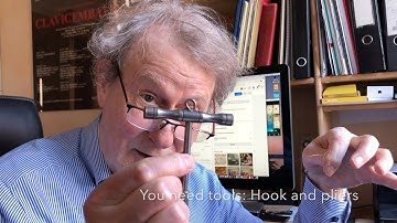 How to make a harpsichord string eye