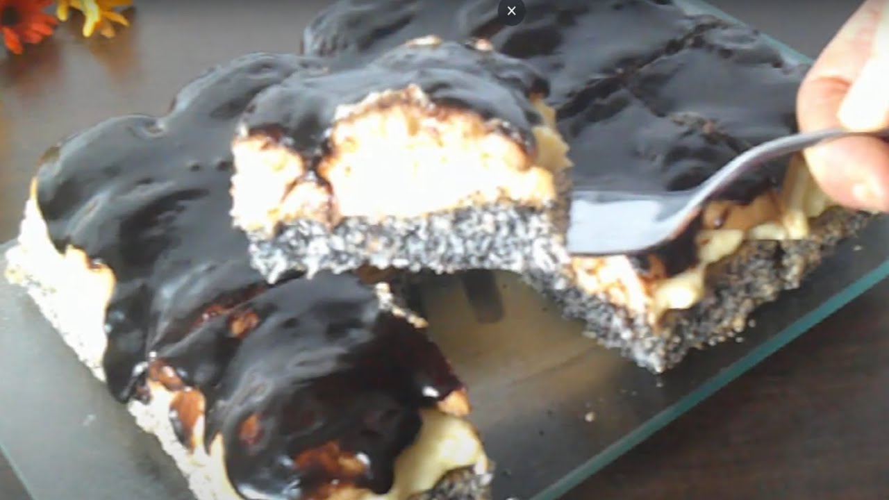 Mohn-Kokos-Kuchen, ein sehr leichter und leckerer Kuchen, der Kuchen ...