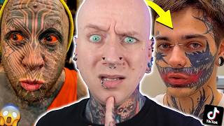 Face Tattoos At 13 YEARS OLD.. DERANGED