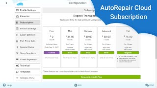 AutoRepair Cloud - Subscription Accounts