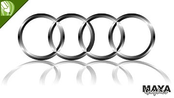 Audi logo in coreldraw | Coreldraw tutorial | The Basics for Beginners
