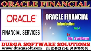 Oracle Finacial||online training|| Oracial Financial Introduction part - 4 by SaiRam screenshot 4