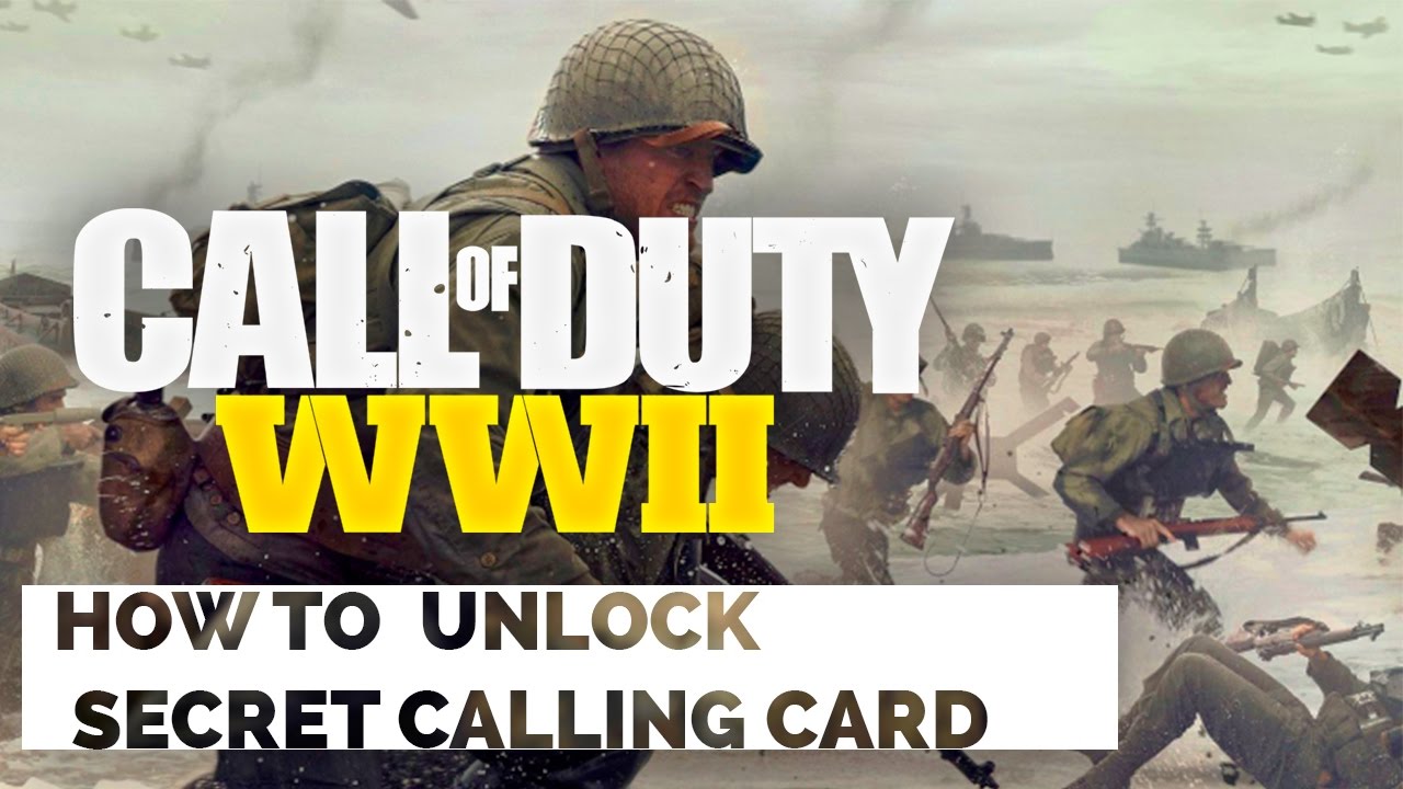 COD WWII HOW TO UNLOCK SECRET CALLING CARD NEW TEASER YouTube