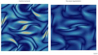 2D Orszag-Tang MHD turbulence: central-moments-based LBM vs recursive regularisation