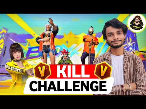 Highest Kill Challenge With V Badge Youtuber 🏆 @AttitudeGamers|| Br Ranked Highest Kill Challenge