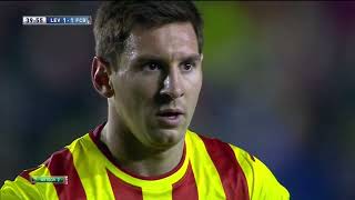Lionel Messi Vs Levante 2013 -14 Hd 720P By Papilionel