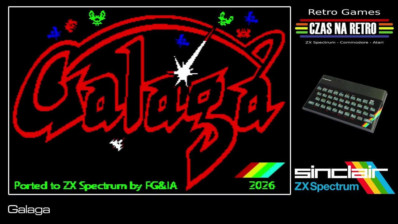 Galaga (1981/2026) - ZX Spectrum - YouTube