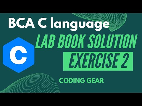 Tybca Lab Book BCA C language Lab book Exercise 2 full solution - YouTube