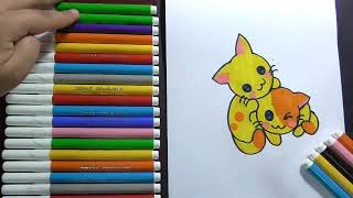 تعليم الرسم | رسم الايموشن بطريقه سهله | رسم القطط