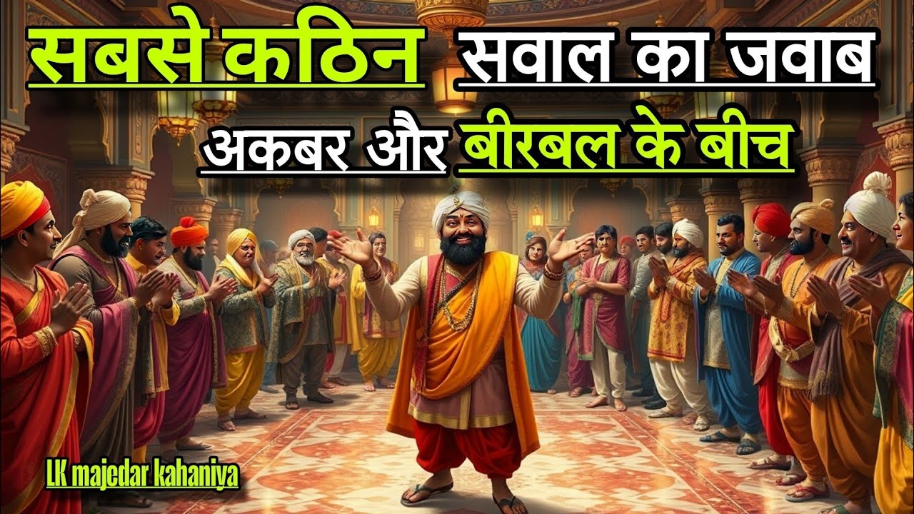 सबसे कठिन सवाल का जवाब  🤔 इंटरेस्टिंग कहानी | बीरबल ओर अकबर के बीच | akbar Birbal interesting kahani