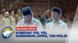 Aksi Yel Yel Kompak! Gubernur, DPRD, TNI-Polri di Hadapan Prabowo & Gibran