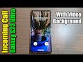 Incoming Call on the Galaxy S22 Ultra With Custom Video Background - Over the Horizon