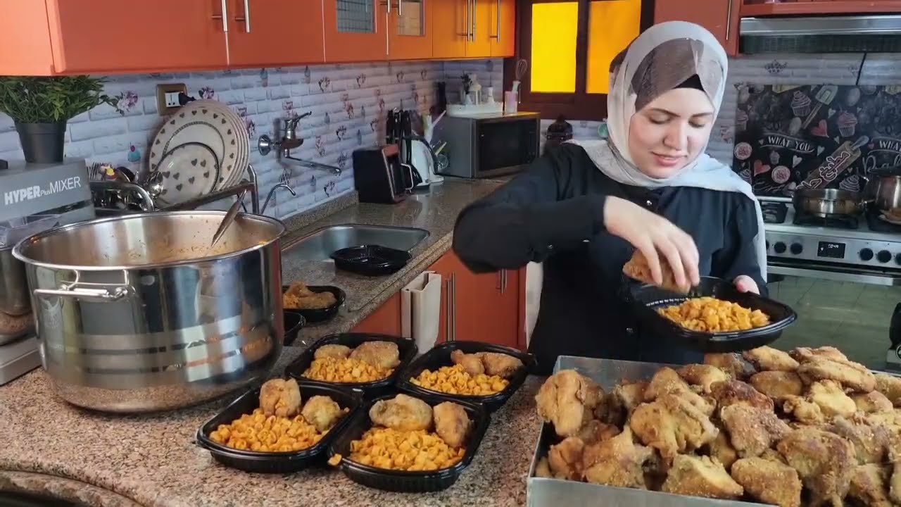 عزومة ل٤٤ فرد عملتلهم فراخ كرسبي سريعه وخطيرة