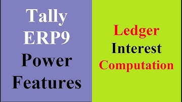 Ledger Interest Statement in Tally ERP9 | Ledger Interest calculation in Tally ERP9