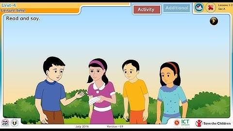 English class 5 Unit 4 Leisure time Lessons 1 to 5