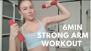 6MIN STRONG ARM WORKOUT // for beginners