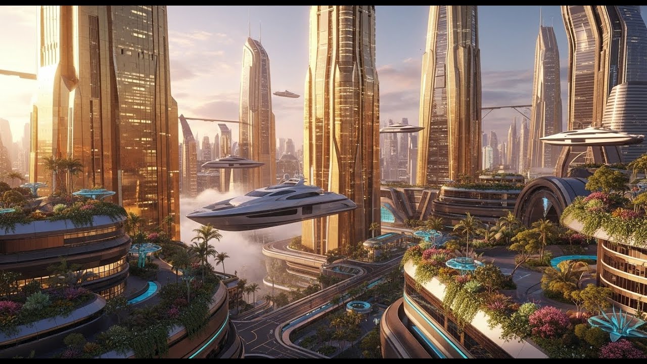 Future Sci Fi City 2100 | AI Short Film (4K Ultra HD)