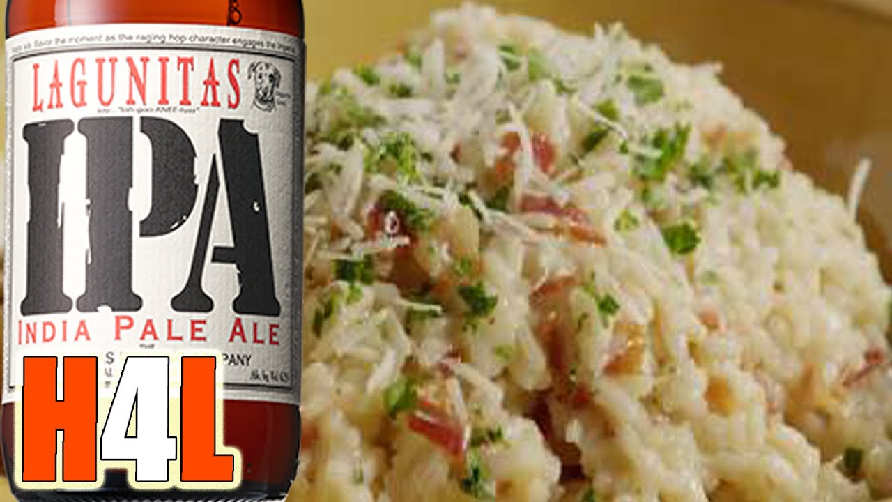 How to Cook BACON IPA BEER RISOTTO (Lagunitas Brewery) YouTube