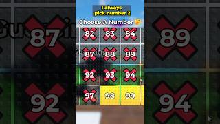 i alwaya pick number 2 #roblox