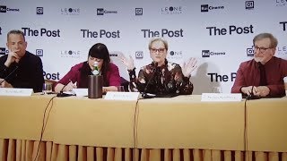 Steven Spielberg, Tom Hanks, Meryl Streep: conferenza stampa integrale di The Post