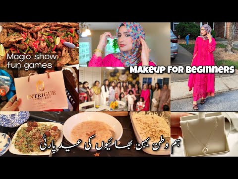 Pakistani community Eid party in America 🌙 Live Magic show, Family games, Eid Gifts, yummy Food 🇵🇰