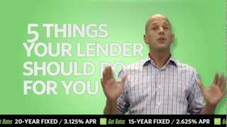 5 Things Your Lender Should Do For You
