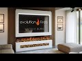 Evolution fires spectrum series media wall electric fireplace