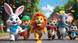 Animal Parade-In-Ee Fun Kids Song With Dancing Animals