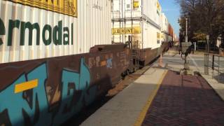 AMTK #3 with PACIFIC SURFLINER CAB CAR 6901 Point Hueneme and BNSF Intermodal train at Riverside IL