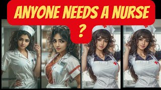 [4k AI Art] Anyone Needs a Nurse ? | Lookbook girls photoshoot as Nurse