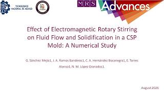 IMRC 2026 - Effect of Electromagnetic Rotary Stirring on Fluid Flow and Solidification in a CSP Mold