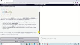 Tutorial 5 - define a constructor function - freecodecamp
