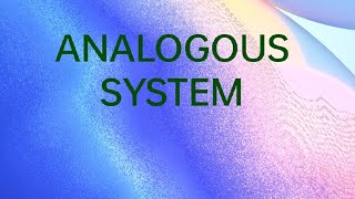 Analogous System {Control Systems (CS)/ Basis signal and system(BSS)} Electrical Engineering