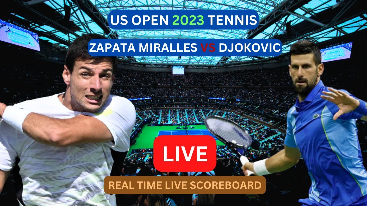 Novak Djokovic Vs Bernabe Zapata Miralles LIVE Score UPDATE Today 2023 US Open Tennis 1/32-Finals