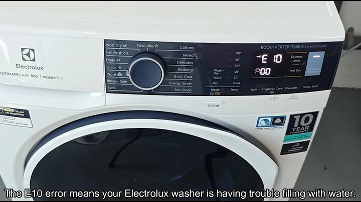 How To Reset E10 Code on Electrolux Washer