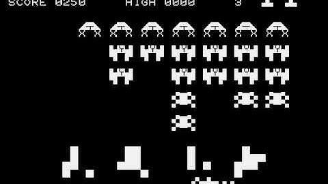 PETari 0.5 test #3 - Space Invaders