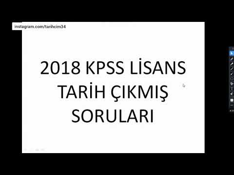 2018 Kpss Lisans Çıkmış Tarih Soruları