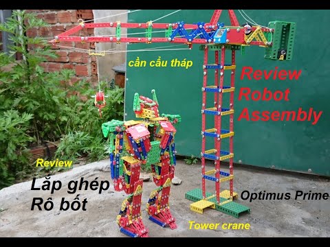 Video Review lắp ghép robot Optimus Prime bằng cần cẩu tháp... - YouTube