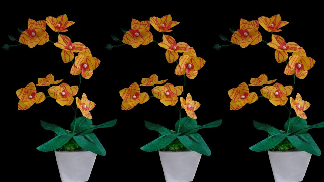 DIY Cara Membuat Bunga Anggrek dari Plastik Kresek How