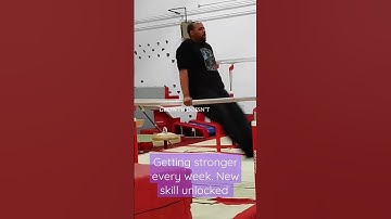 1st time on parallel bars. Goal to get to handstand / straddle  #fattofitchallenge #fattofitjourney