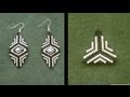 Earrings : How to bead a triangle with delica beads beginners tutorial