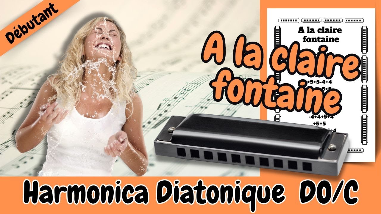 A la claire fontaine Tablature pour harmonica diatonique Do / C