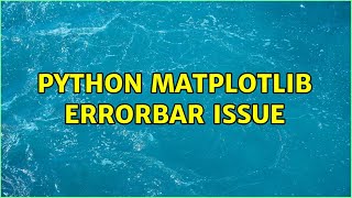 Python matplotlib errorbar issue