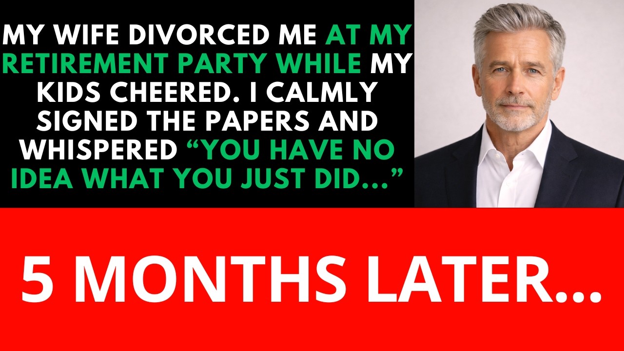 At My Retirement Party, My Wife Handed Me Divorce Papers—Now They’re Pleading for Me... Voice Of Dad