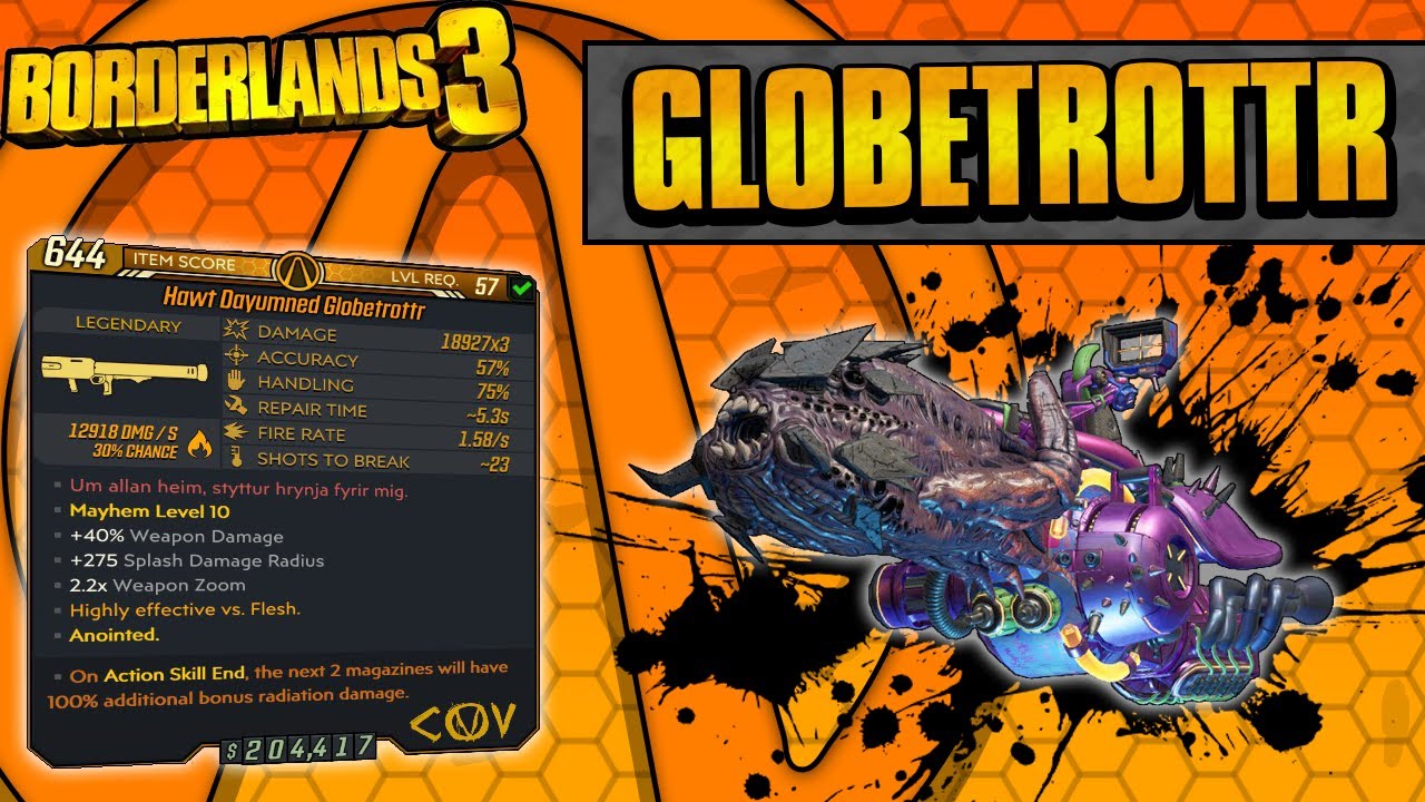 Borderlands 3 | Globetrottr Legendary Weapon Guide (Yellowcake 2.0?)