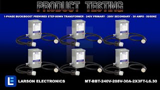 1-Phase Buck/Boost Prewired Step-Down Transformer- 240V Primary - 208V Secondary - 30 Amps - 50/60Hz
