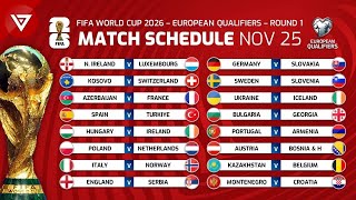 European World Cup Qualifiers: Fixtures and Match Times Today - November 2025