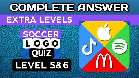 Logo Quiz 2023, EXTRA LEVELS, SOCCER lvl 5&6.  complete answer. @brainitquizzes  #logoquiz