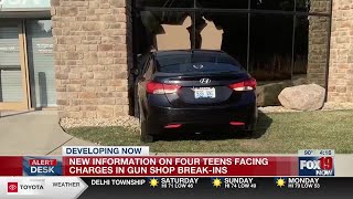 New details on 4 teens facing charges in gun shop break-ins